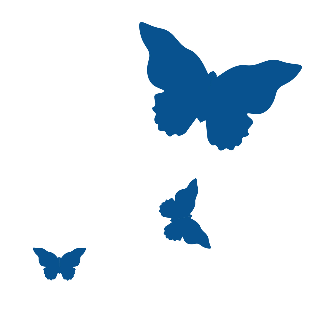 Ilustración de mariposas azules